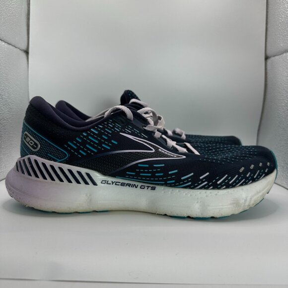 Brooks Glycerin GTS 20 Shoe Womens Size‎ 10.5 Blue Running Trainer Cushioing - Picture 1 of 10